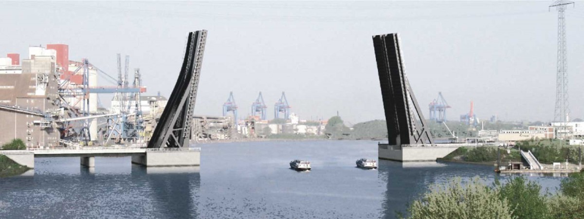 Perspektiven2 Entwurf Klappbruecke Rethebruecke