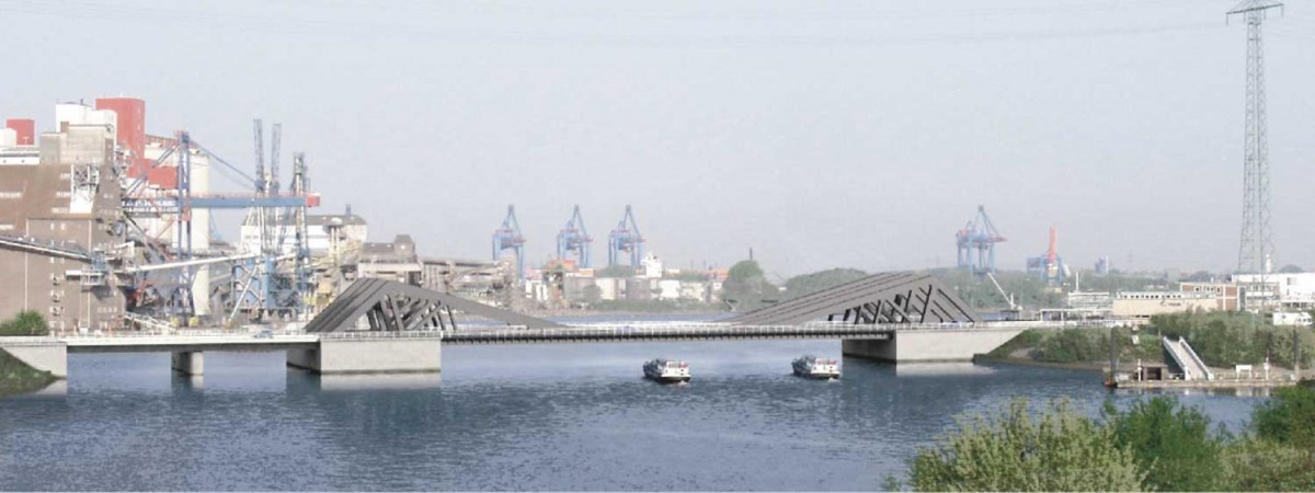 Perspektiven3 Entwurf Klappbruecke Rethebruecke
